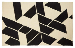 Bosie Large Black and White Geometric Rug | Milana
