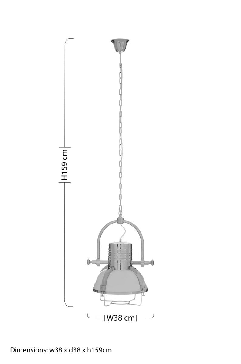 Industrial Revolution Chrome Pendant Light - image 5