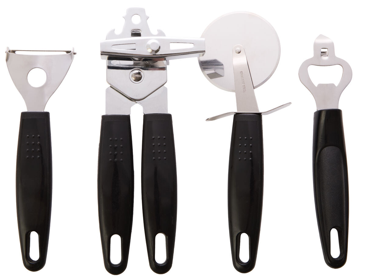 4Pc Kitchen Gadget Set Black | Niko