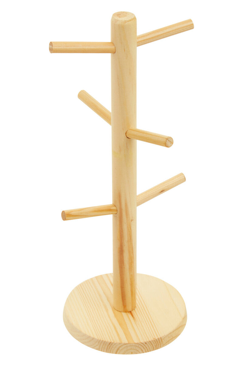 Nolan Pine Wood 6 Cup Mug Tree - Image 2