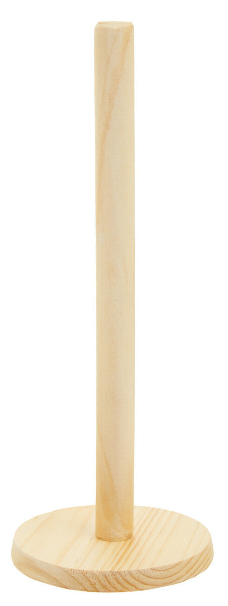 Wooden stand on a white background