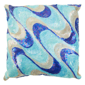 Sequins Turquoise Cushion | Diva