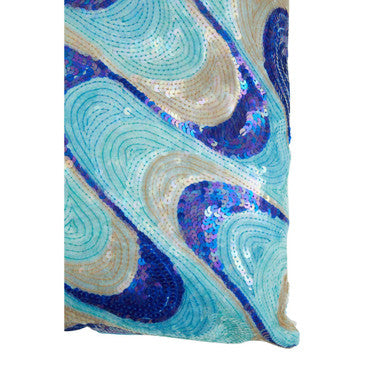 Diva Sequins Turquoise Cushion