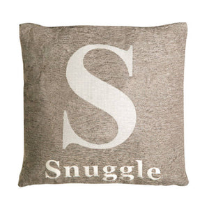 Snuggle Natural Cushion | Words