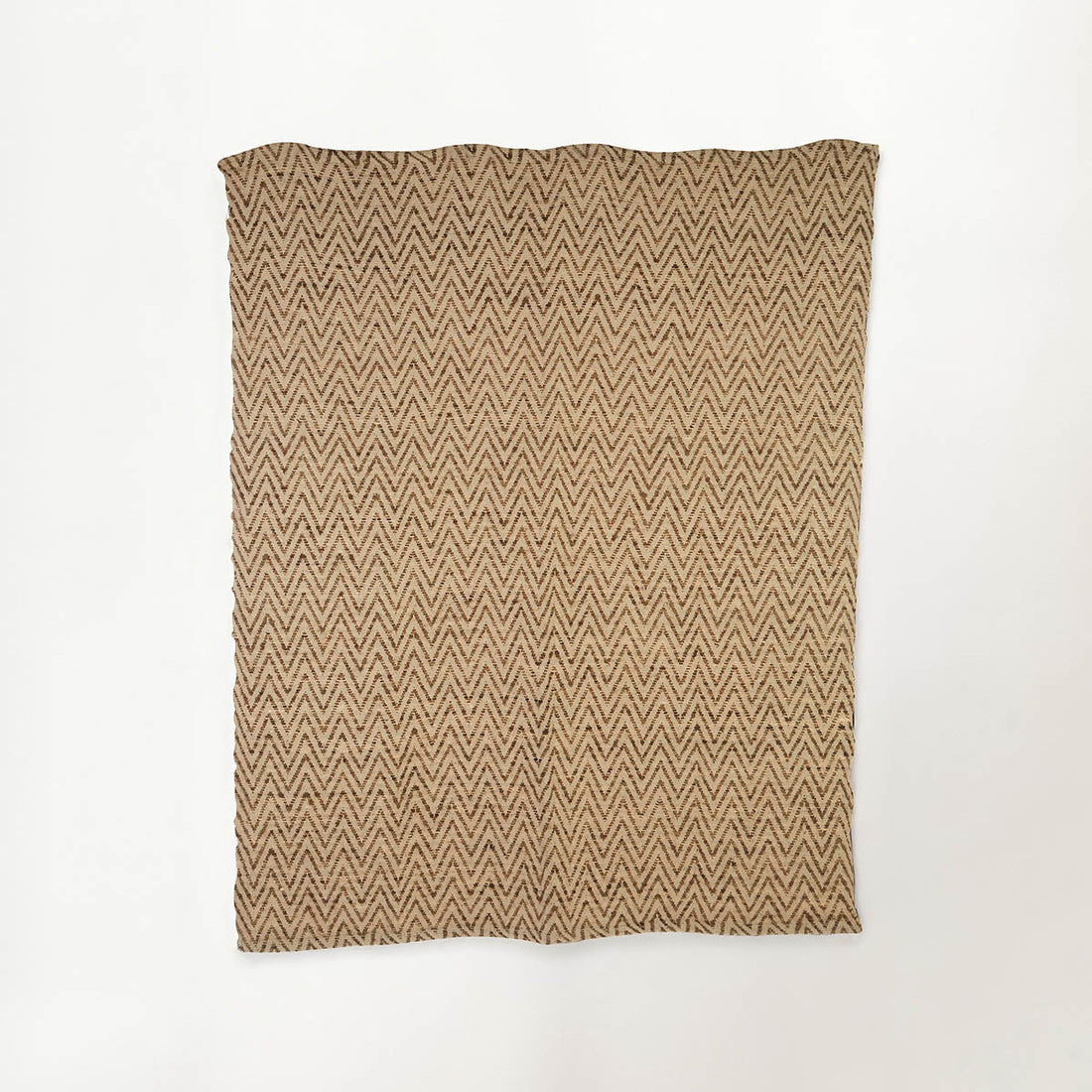 Bosie Beige Woven Chevron Throw