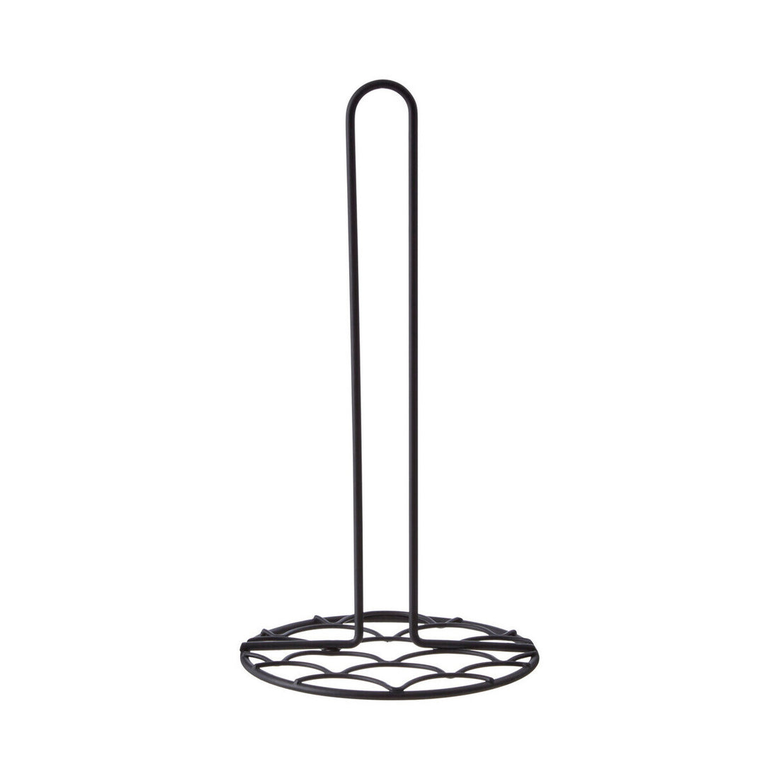 Vertex Deco Matt Black Kitchen Roll Holder