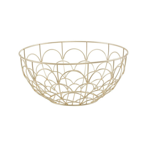 Vertex Deco Matte Gold Fruit Basket