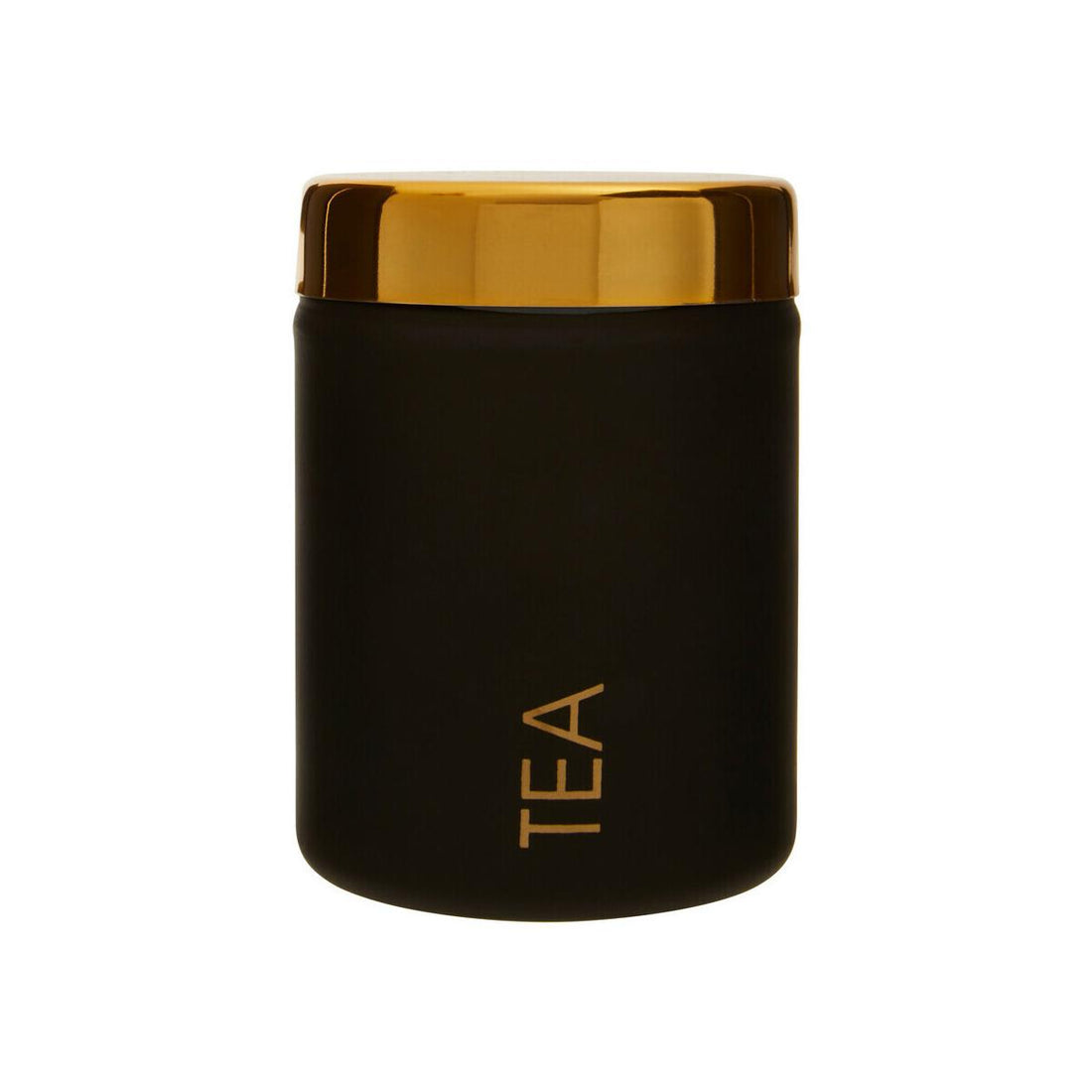 Liberty Black Enamel Finish Tea Canister