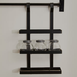 Matt Black Three Level Hanging Rack | Sorello