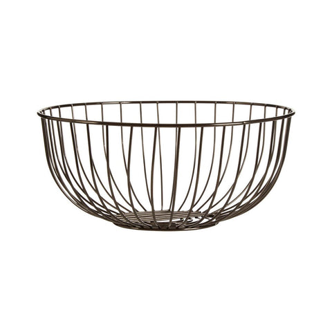 Round Black Nickel Finish Fruit Basket