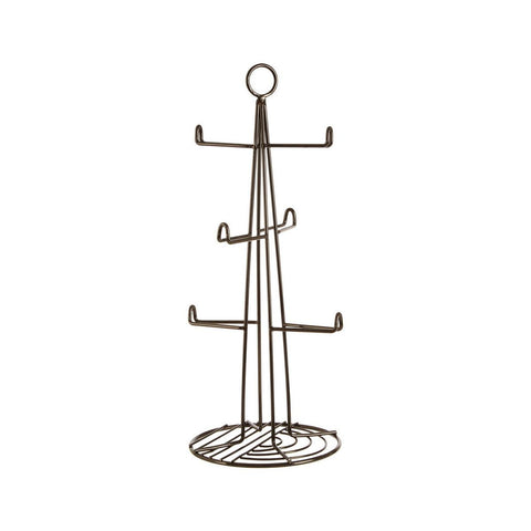 Vertex Black Nickel Finish 6 Cup Mug Tree