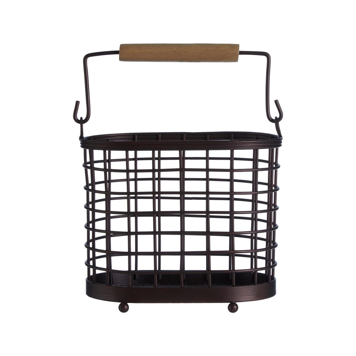 Vertex Oval Bronze Coated Utensil Holder