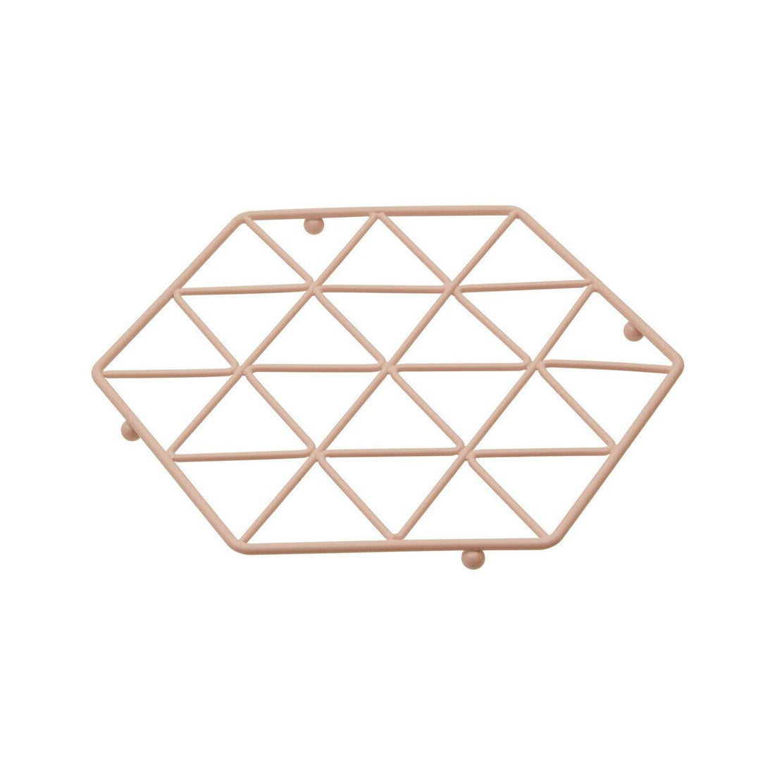 Vertex Pink Finish Hexagonal Trivet
