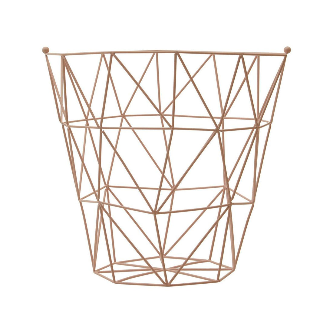 Vertex Pink Finish Storage Basket