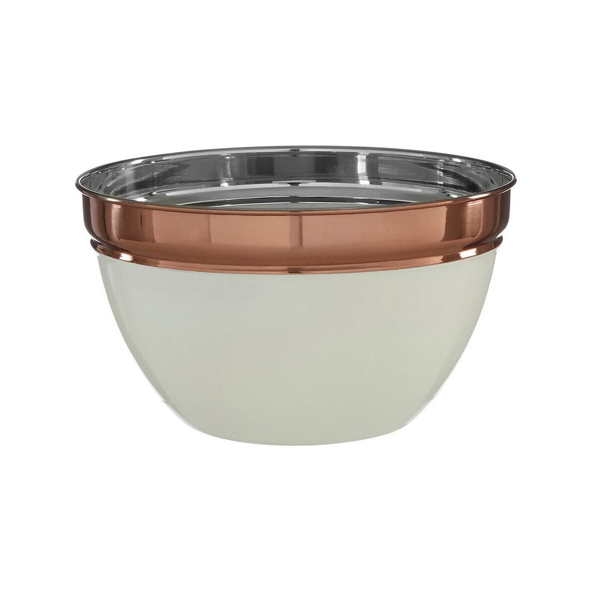 Prescott Small Cream and Copper Mixing Bowl