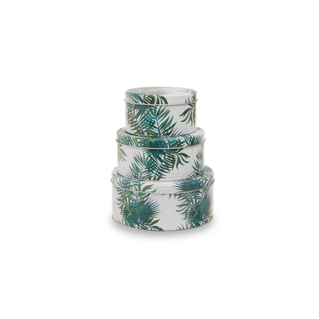 Winter Palm Cake Storage Tins Set of 3