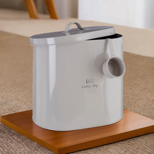 Adore Pets Grey Dog Food Storage Bin with Scoop 6.5 Litre
