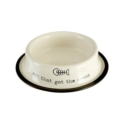 Adore Pets 0.4Ltr Cat That Got The Cream Bowl