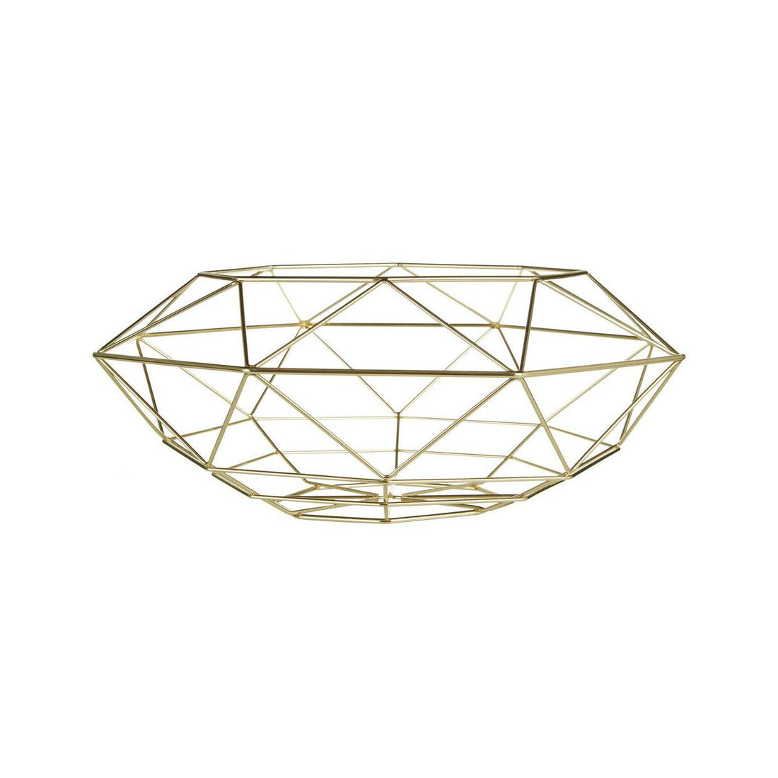 Vertex Gold Finish Wide Fruit Basket