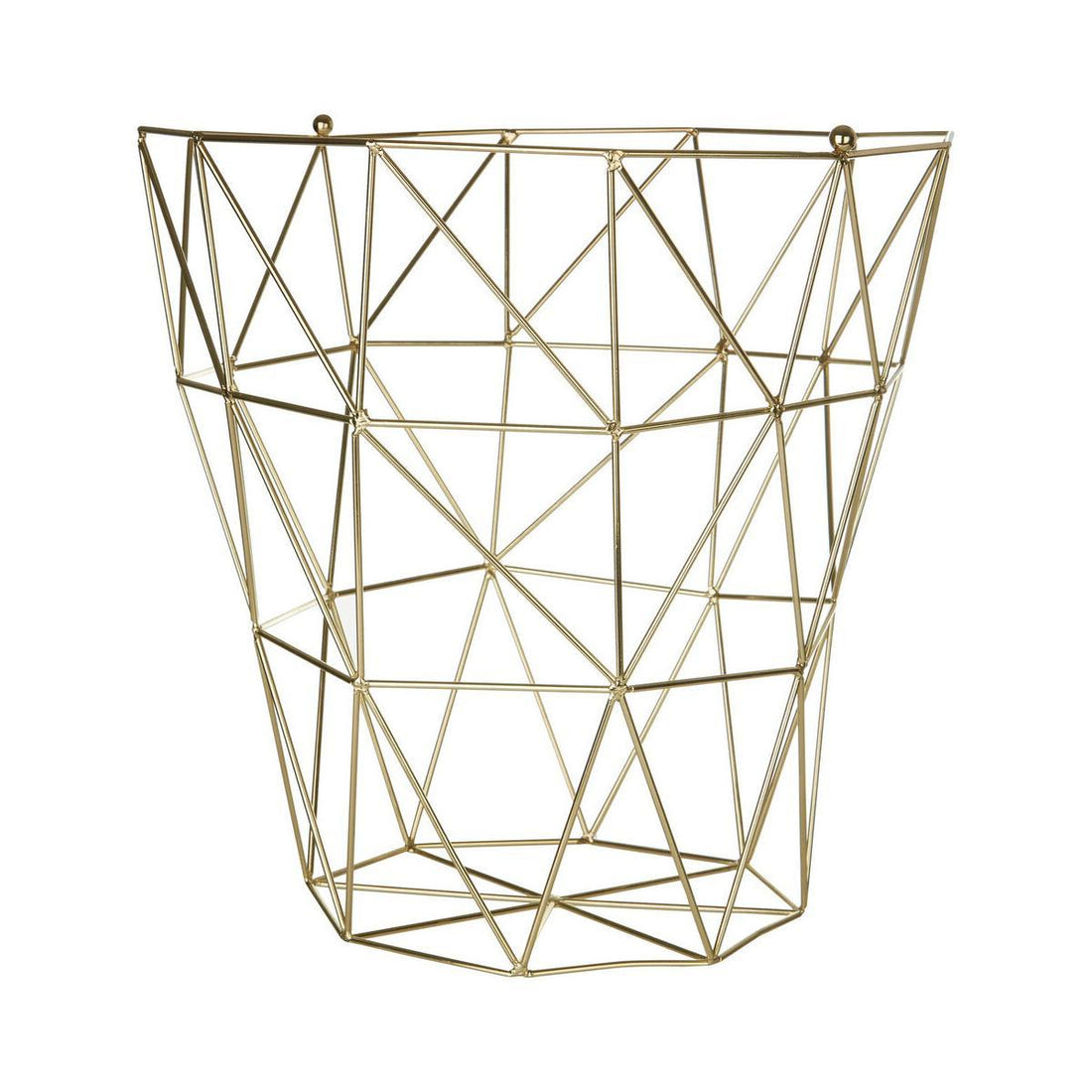 Vertex Gold Finish Tall Storage Basket