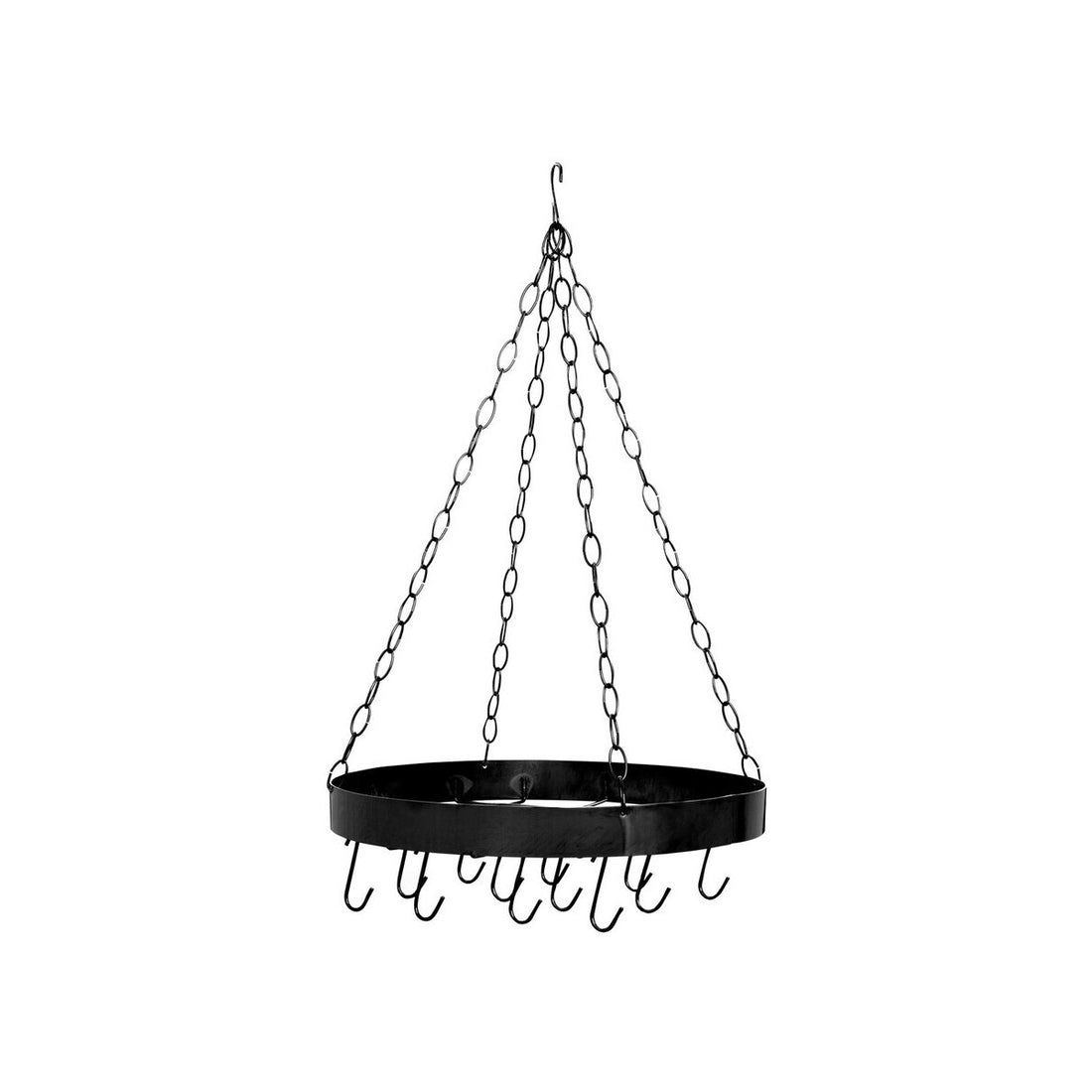Valen Matt Black Round Ceiling Rack