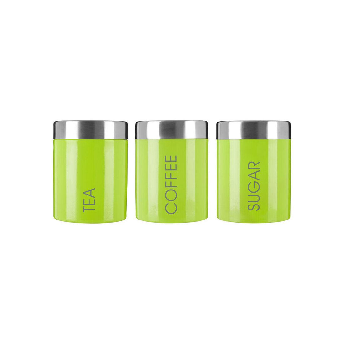 Lime Green Enamel Tea Coffee &amp; Sugar Set