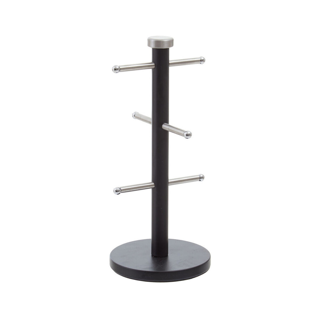 Hirano Matt Black Metal 6 Cup Mug Tree