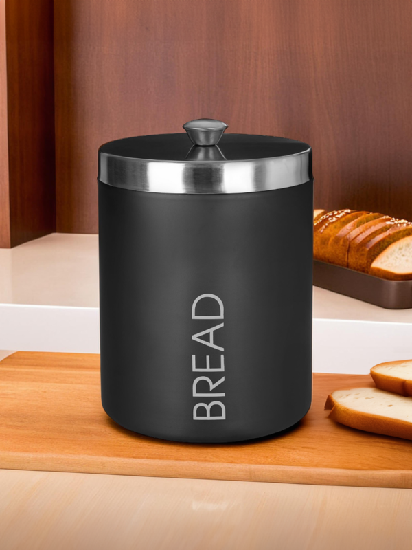 Black Enamel Bread Bin