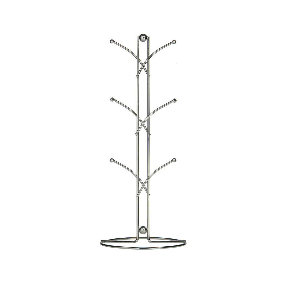 Helix  Chrome 6 Cup Mug Tree