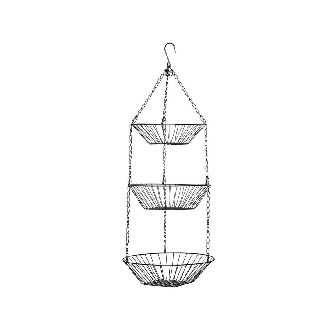 Tavia 3 Tier Chrome Hanging Baskets