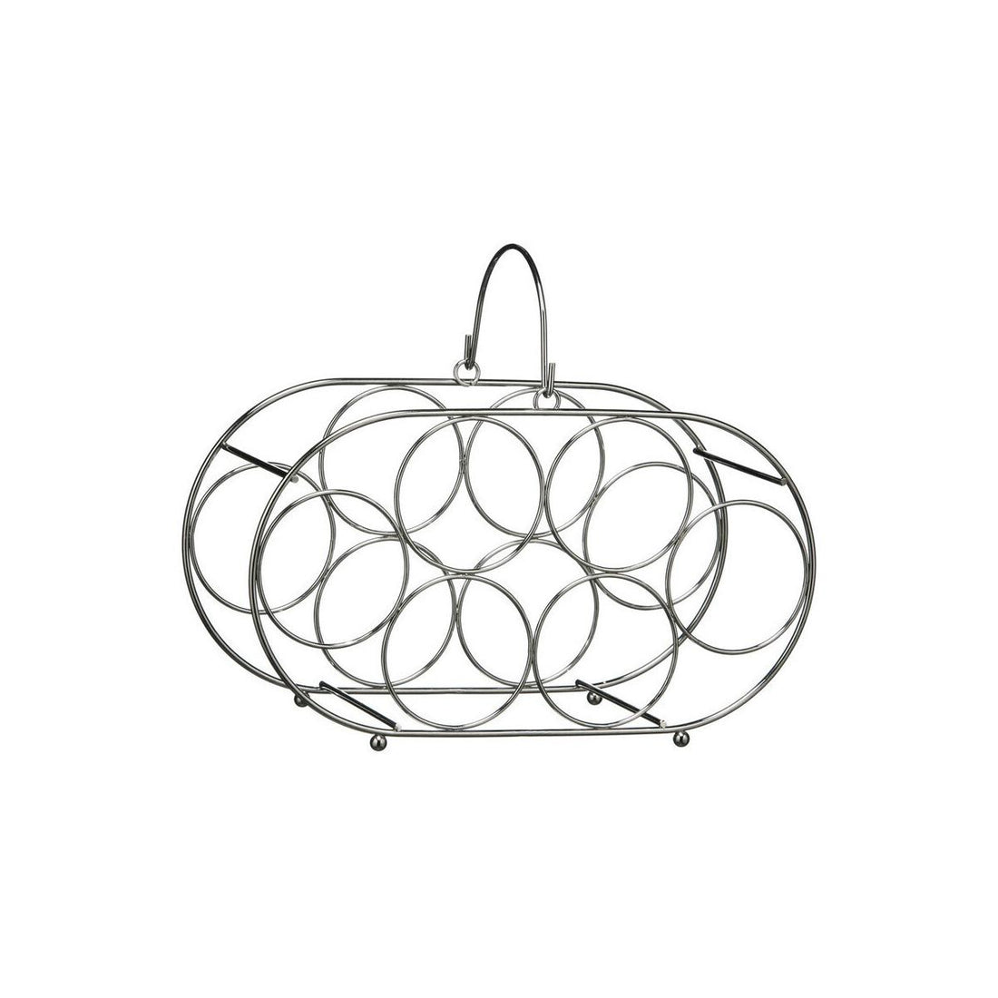 Mako Chrome 6 Bottle Oval Wine Rack