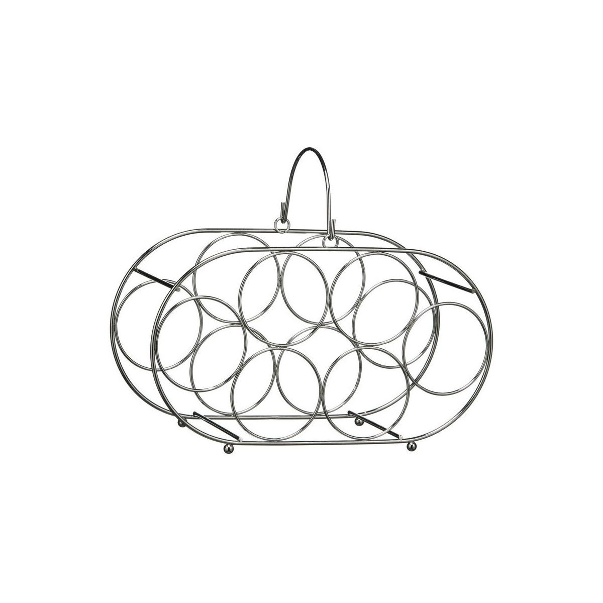 Mako Chrome 6 Bottle Oval Wine Rack