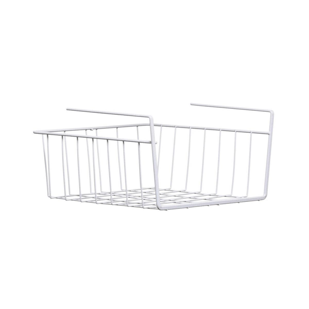 White Under Shelf Small Storage Basket