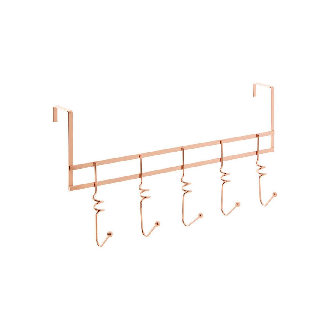 Jaxen Copper Finish Over Door 5 Hook Swirl Hanger