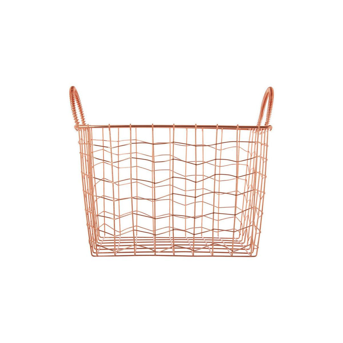 Vertex Wavy Grid Rectangular Wire Basket