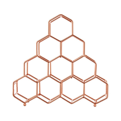 Vertex 10 Bottle Copper Plated Spice Rack