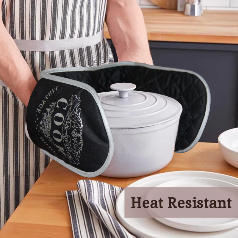 Vintage Home Black Double Oven Glove - image 5