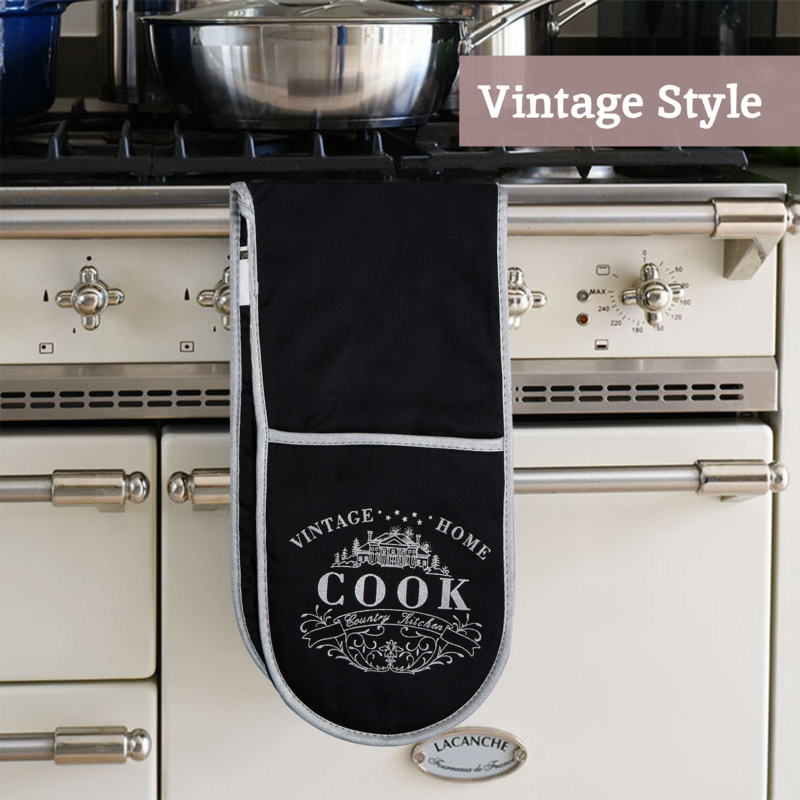 Vintage Home Black Double Oven Glove - image 4
