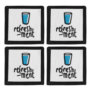 Set of Four Refreshment Coasters | Doodle
