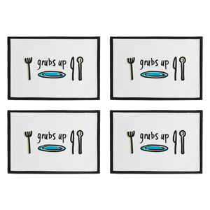 Set of Four Grubs Up Placemats | Doodle