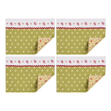 Set Of Four Rose Cottage Placemats