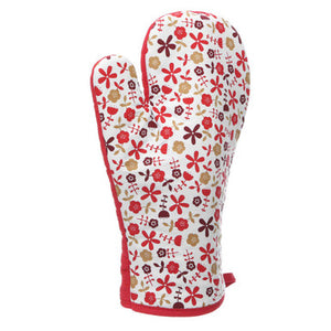 Single Oven Glove | Red Daisy