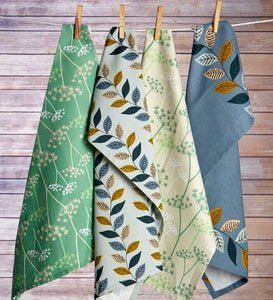 Set of Three Tea Towels | Cow Parsley