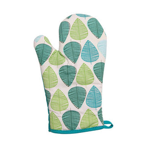 Single Oven Glove | Green Leaf
