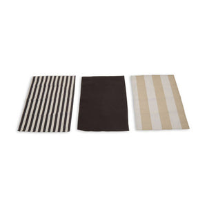 Set Of Three Stripe Tea Towels
