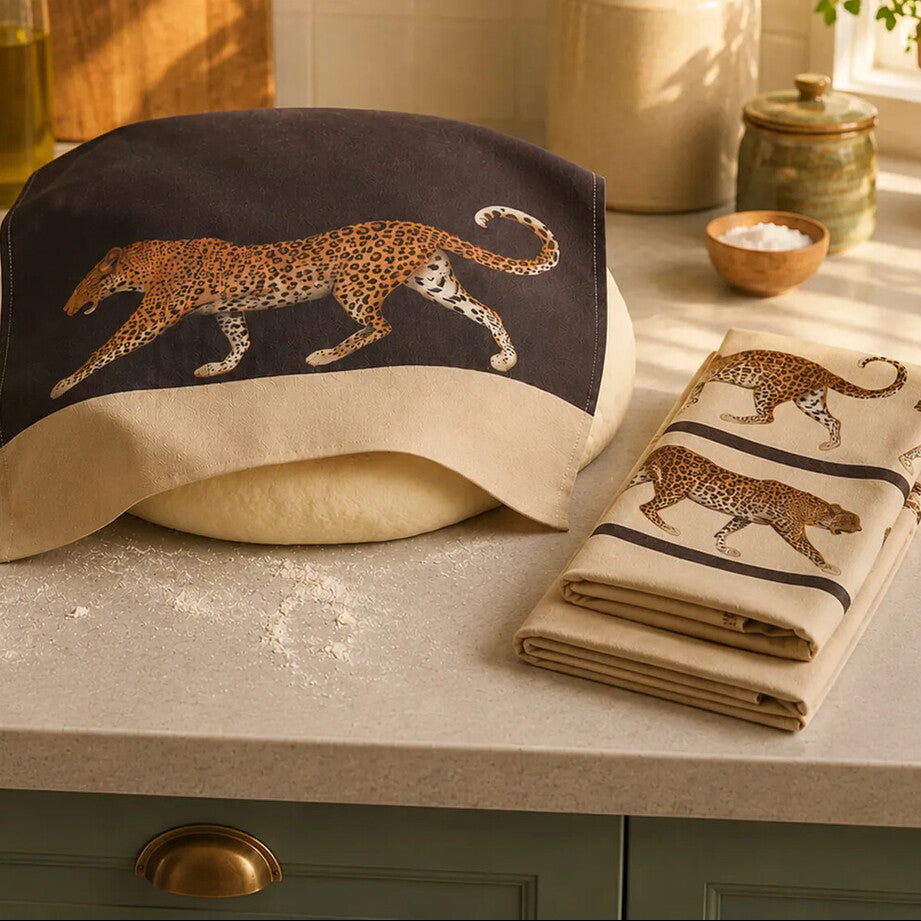 London Leo Set of 3 Leopard Print Tea Towels