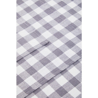 Doro Set Of Three Grey And White Cotton Tea Towels