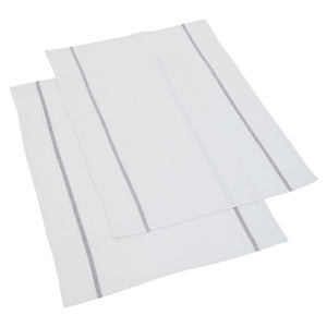 Doro Set Of Three Waffle White And Grey Violet Tea Towels