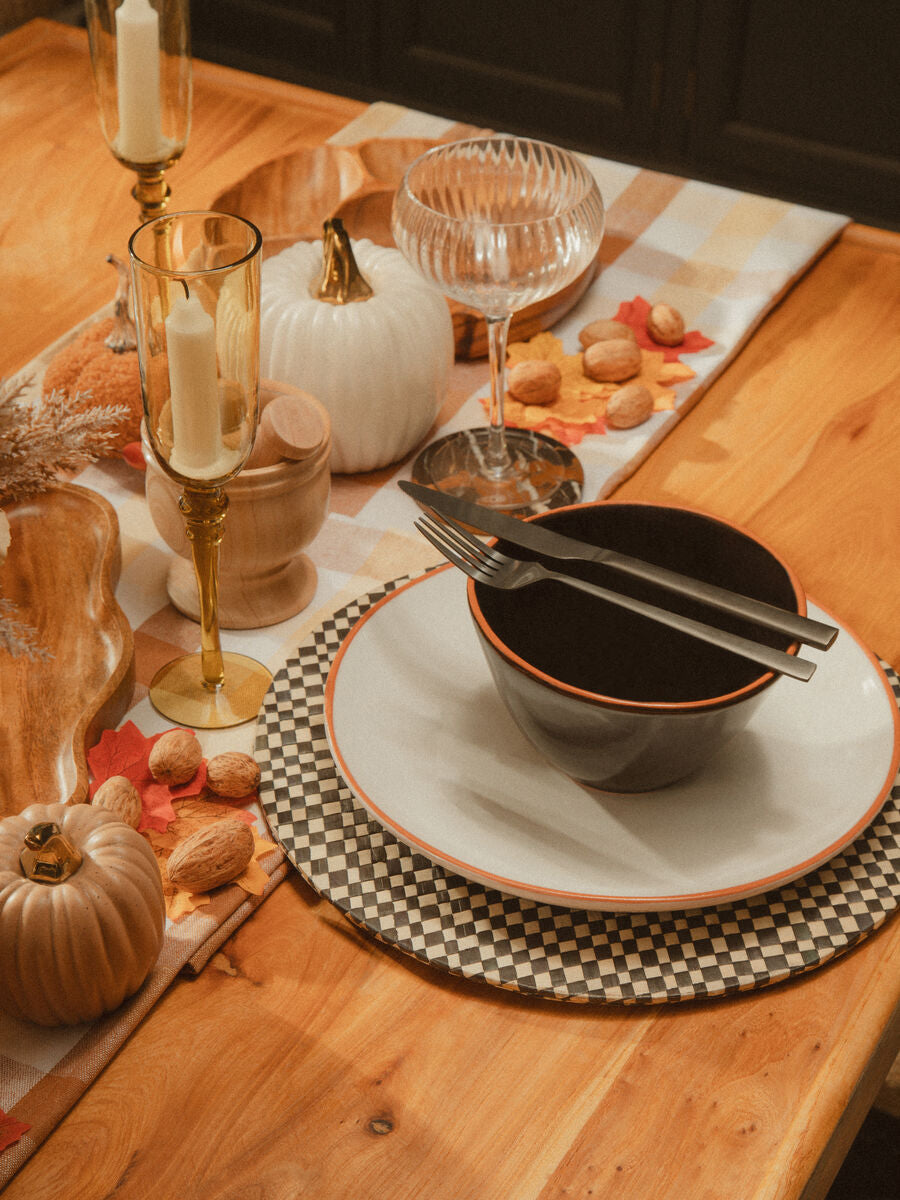 Terracotta Gingham Tablecloth | Thread and Loom