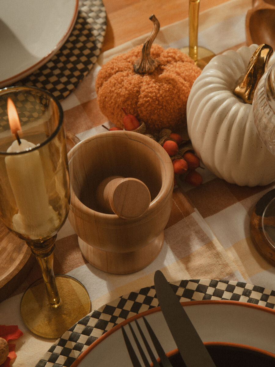 Terracotta Gingham Tablecloth | Thread and Loom